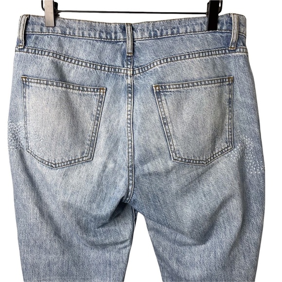 Triarchy Women’s Jeans Distressed Destructed Raw Hem Light Wash Denim Size 30 - Picture 6 of 12